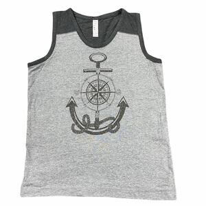 LAT Youth Contrast Back Tank Anchor Print Size Youth Medium
